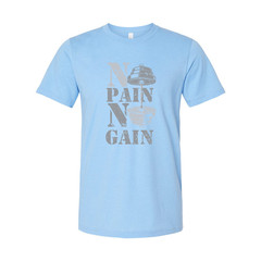 Unisex No Pain No Gain Graphic T-Shirt With Dumbbell Design For Gym Workouts And