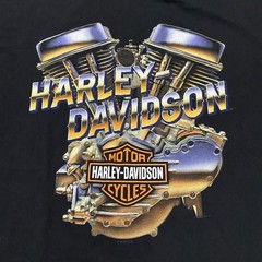 Harley Davidson T-Shirt XXL Mens Double Sided Black Shirt 2XL Perth Australia