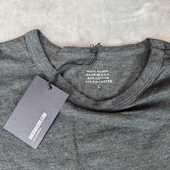 Buck Mason Trail Traverse Curved Hem T-Shirt Mens Large Carbon Black USA $45 NWT