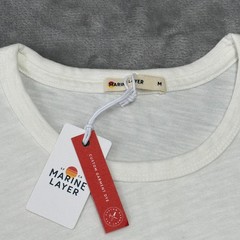 Marine Layer Heavy Slub Pocket Tee T-Shirt Mens Medium Antique Cream New NWT