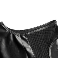 Mens Stretchy Faux Leather Tank Tops Vest Muscle Undershirts Sleeveless Clubwear