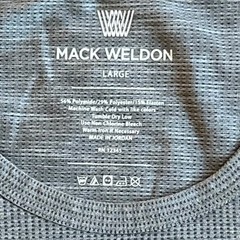 Mack Weldon Performance Crew Neck T-Shirt Mens Sz Large Gray Short Sleeve Waffle
