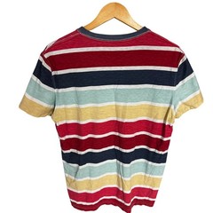 American Eagle Mens V-Neck T-Shirt Bundle 2PK Striped Athletic Fit Blue Multi M