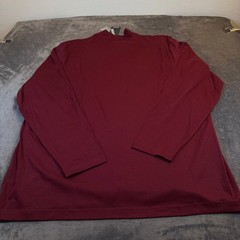 Murano Liquid Luxury Mock Neck Shirt Mens 3X Large Tall Burgundy Long Sleeve NWT