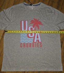 NWT Chubbies “The Chub Spangled Banner” USA Graphic Gray t-shirt Mens Size 2XL