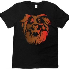 Border Collie T-Shirt Dog Face Portrait Cute Pet Animal Dog Lover Gift Shirt.