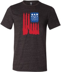 Buy Cool Shirts USA Flag Skyscraper Tri Blend Shirt