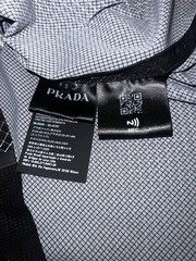 Prada Men’s S Geometric Logo Crew Neck Short Sleeve T-Shirt Black/White SJN282