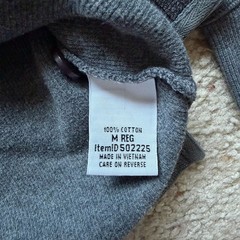 L.L. Bean 3 Button Waffle Knit Long Sleeve Henley Shirt Mens M Grey Slim 502225