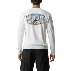 Salt Life Men’s Long Sleeve UV Tee Size Small White NO TAGS