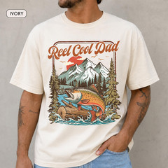 Comfort Colors Reel Cool Dad Fishing Shirt Father’s Day Gift For Husband Men Tee
