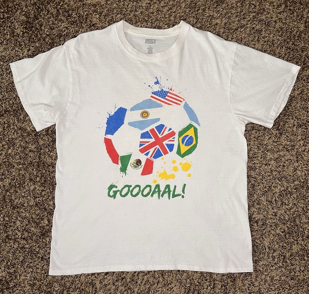 Brisco Brands “GOOOAAL!” Soccer Shirt Futbol LG 21” X 26”