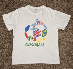 Brisco Brands “GOOOAAL!” Soccer Shirt Futbol LG 21” X 26”