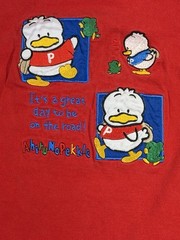 Ahiru No Pekkle Embroidered Duck T Shirt Red Japanese Kawaii Sanrio Tee