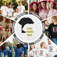 Custom Employee Group T‑Shirt, Personalized Logo Image Tee for Corporate Events