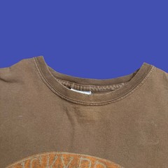 Vintage Lucky Brand XL Too Tough To Die Graphic T Shirt USA Brown Cotton Faded