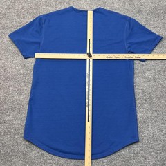 BYLT Shirt Mens Large Blue Drop Cut S/S Lux Curved Hem Stretch Tee Crewneck