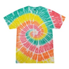 Tie Dye T-Shirts Multi-Color Kids & Adult Short Sleeve Cotton Colortone