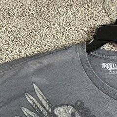 Rolling Stone Collection Shirt Mens Extra Large Gray Cyber Wings Guitars