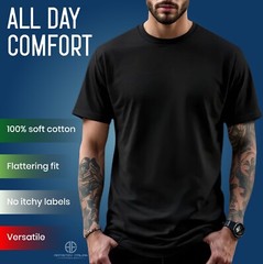 Mens Cotton Italia Print T-Shirt Ultra Soft Short Sleeve Casual Holiday Summer T