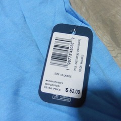 JOHNNIE O Mens XL T SHIRT PALM PARADISE MALIBLU GOLF AQUA BLUE SANTA MONICA TEE