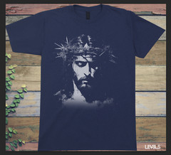 JESUS CROWN OF THORNS T SHIRT CHRISTIAN CROSS JESUS SAVES GOD IS GOOD