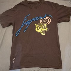Travis Scott Cactus Jack Fragment Men’s Brown Jaguar Logo Graphic Tee Size M