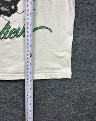 Y2K Tapout white tee with green skull and crossbones graphic Men’s L