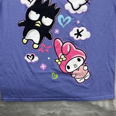 Hello Kitty Shirt Mens Medium Purple Anime Cartoon AOP Double Sided Art Sanrio