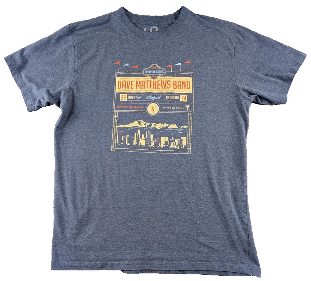 Dave Matthews Band 2013 Concert Tee Mens XL Navy Colorado Looptworks Upcycled