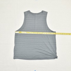 Nike Dri Fit Running Illinois Tank Top Striped Polyester Gray Size XL