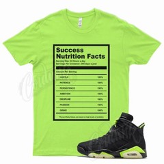YR SUCCESS Shirt for J1 6 Electric Green Glow Dunkman Lime 350 18 Neon 4 3