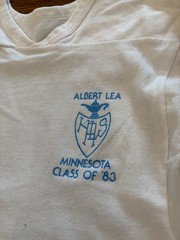 Albert Lea Tigers Shirt Adult S White Class of 1983 80s Minnesota High School