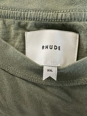 RHUDE classique raglan Short Sleeve T-Shirt Green Size 2XL