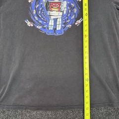 Fashion Victim Men’s Toy Robot Faded Black T Shirt Size XL