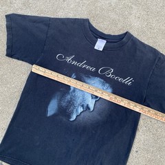 Vintage Andrea Bocelli Tee Shirt Black Small Anvil