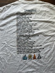 Men’s Disneyland T-Shirt White Spell-Out XL Resort Mickey Rides Tour Rides Vacay