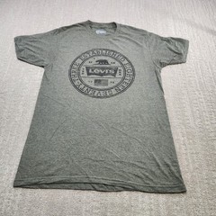 Levis Shirt Men Medium Stretch Military Green California Republic