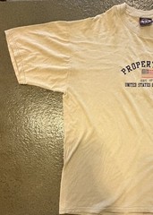 Old Varsity Brand Men’s Beige Property Of The USA Flag Graphic Tee XL