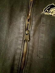 Lurking Class Zip Up Work Shirt Sz M Sketchy Tank Don’t Look Back Black Jacket