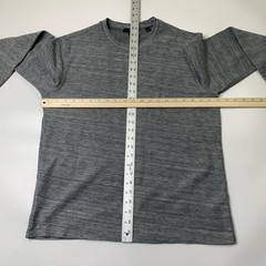 Vince Shirt Mens L Large Gray Thermal Knit Cotton Blend Crew Neck Long Sleeve