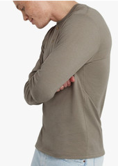 Hanes Comfortblend Originals T-Shirt, Long Sleeve Cotton Henley for Men-SMALL