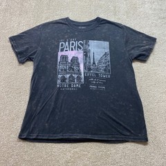 Mighty Fine Shirt Mens 2X Paris Notre Dame Eiffel Tower Graphic Tee Unisex