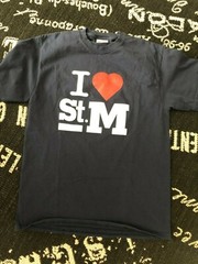 NEW Mens M Navy Blue White Red I LOVE ST. M Heart S/S T-Shirt TEE C Port