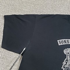 SONS OF ANARCHY Shirt Mens 2XL Black Grim Reaper Logo Biker TV Show Motorcycle