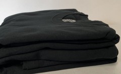 6 PACK Kirkland Signature Mens Crew Neck SMALL T-Shirt BLACK Tee Reinforced Seam