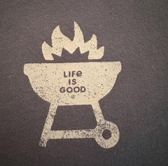Life is Good Men’s Crusher-Lite Grill Sergeant Graphic T-Shirt Size L