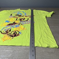 Volcom Stone Zoom Colors 3-D Tee Mens Large Neon Green T-Shirt