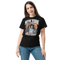 New York World Champs Shirt 2026 NY Basketball Statue of Liberty
