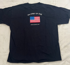 US Army T Shirt Mens XL Black Hanes Beefy-T An Army Of One Military Graphic Tee